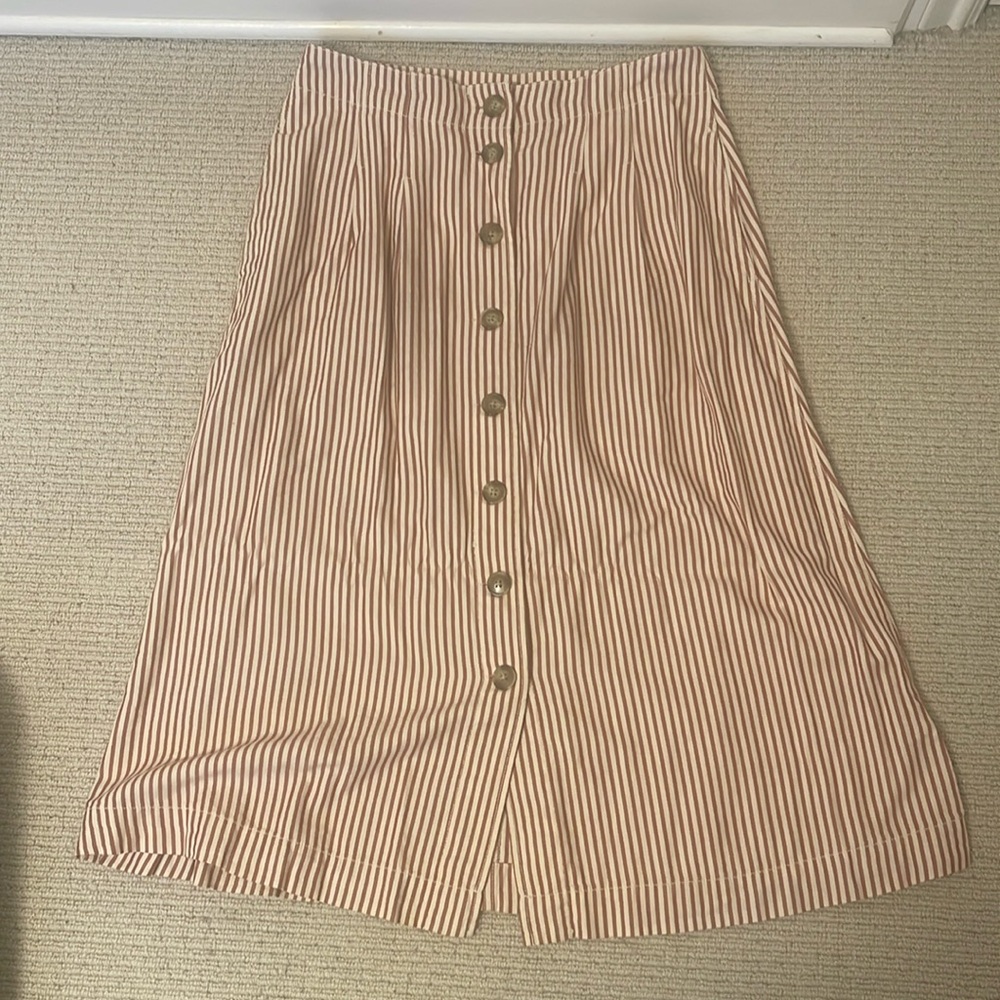 Madewell midi skirt - clay striped